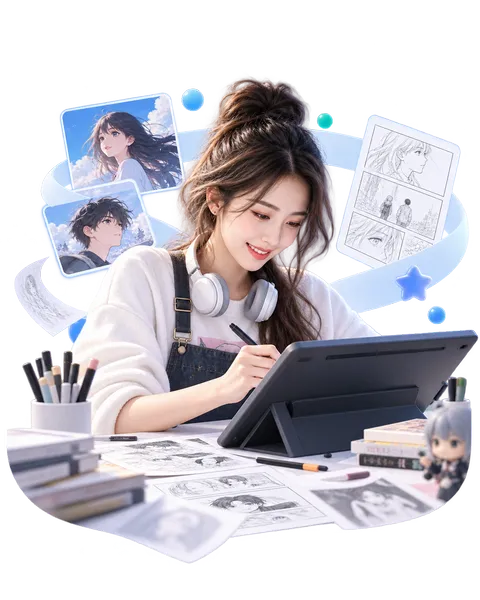 漫画创作 / 创意工作者场景视觉